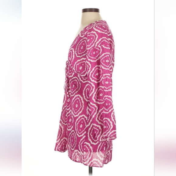 Zara Pink Paisley Mini Dress S $50 Retail - Picture 6 of 7